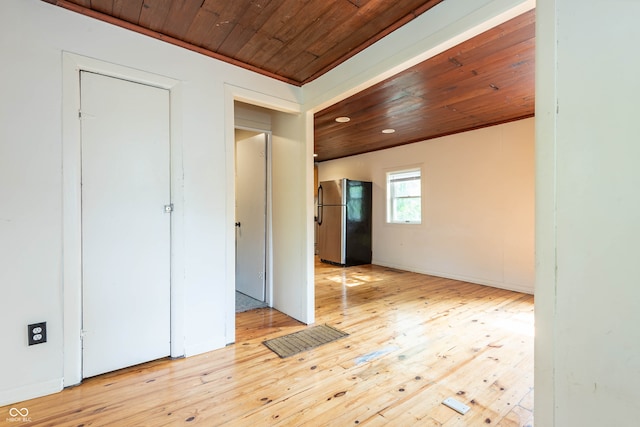 308 S Madison St, Bloomington, IN 47403 - spare room featuring wood ceiling and wood-type flooring