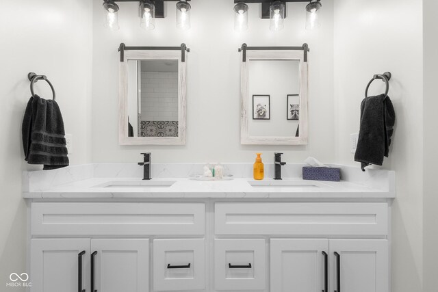 3365 Riverside Dr, Columbus, IN 47203 - full bathroom featuring double vanity