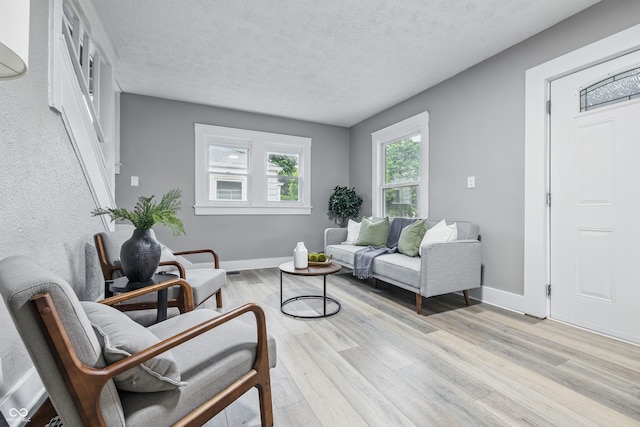 2720 S Taft Ave, Indianapolis, IN 46241 - living area featuring light wood finished floors and a textured ceiling