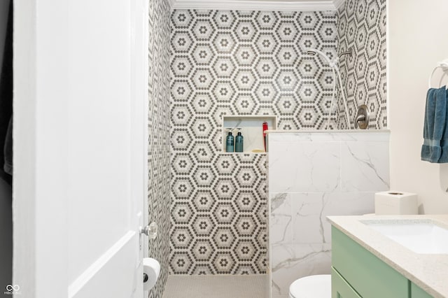 188 Maple Ln, Franklin, IN 46131 - bathroom with toilet, walk in shower, and vanity
