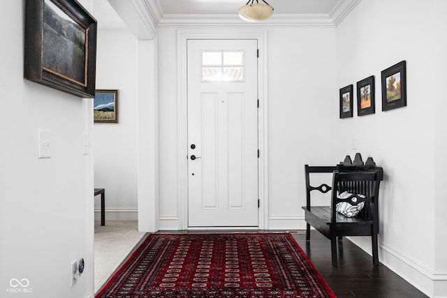 4529 Panthera Leo Dr, Carmel, IN 46074 - foyer with baseboards and ornamental molding