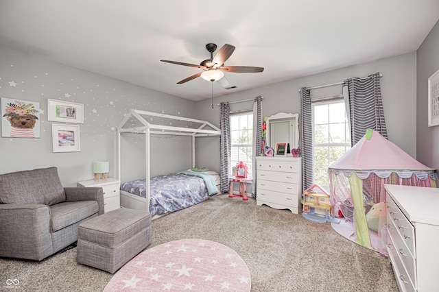 10717 Windermere Blvd, Fishers, IN 46037 - carpeted bedroom featuring ceiling fan