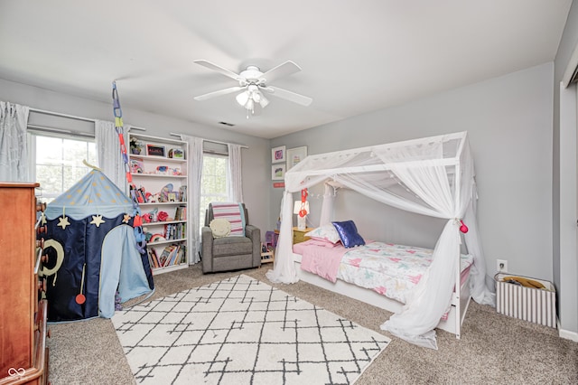 10717 Windermere Blvd, Fishers, IN 46037 - bedroom featuring carpet floors and a ceiling fan