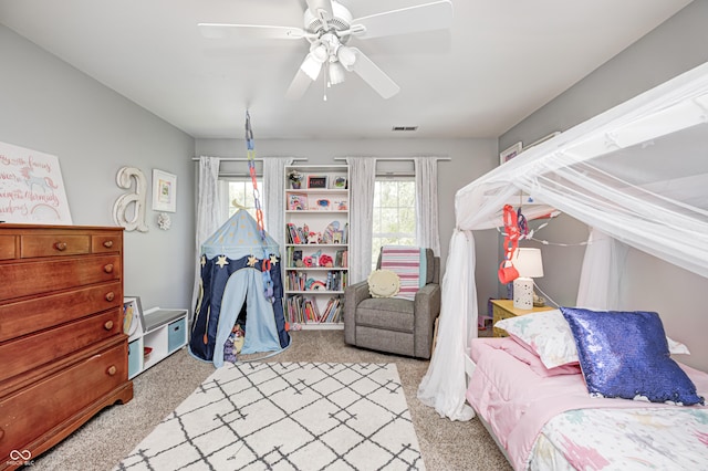 10717 Windermere Blvd, Fishers, IN 46037 - bedroom with carpet flooring and a ceiling fan