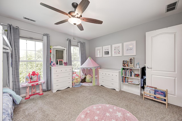 10717 Windermere Blvd, Fishers, IN 46037 - game room featuring carpet floors and a ceiling fan