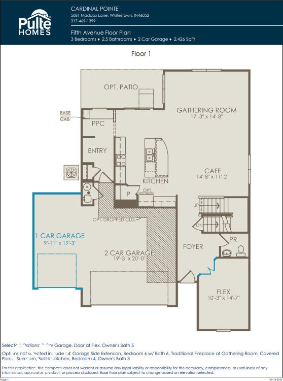 7151 Firestone Rd, Whitestown, IN 46052 - view of property floor plan