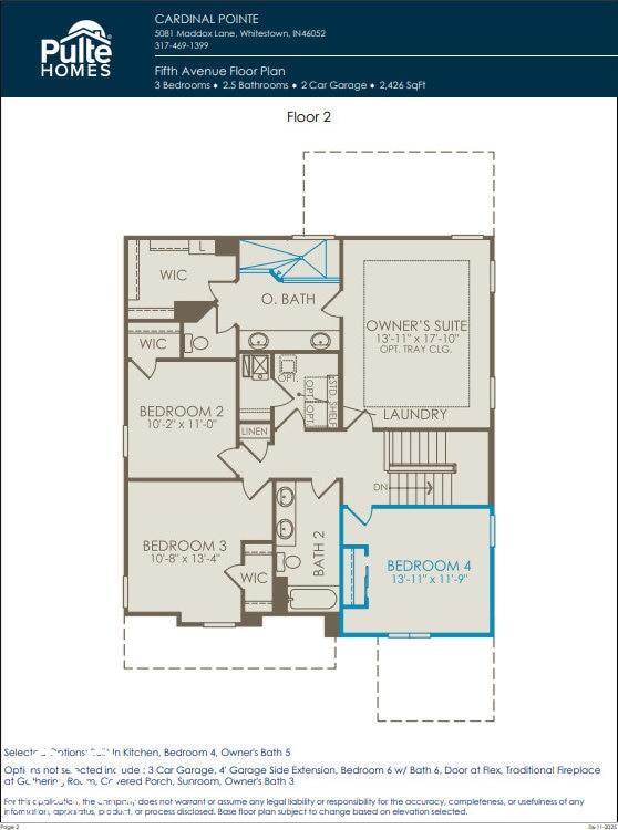 7151 Firestone Rd, Whitestown, IN 46052 - view of home floor plan