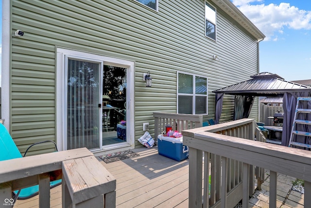 10902 Jimmy Lake Dr, Indianapolis, IN 46239 - wooden deck featuring a gazebo