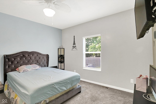 10902 Jimmy Lake Dr, Indianapolis, IN 46239 - carpeted bedroom featuring baseboards and ceiling fan