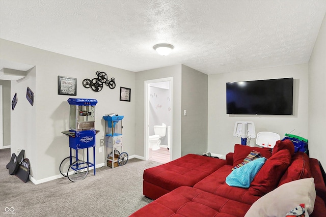 10902 Jimmy Lake Dr, Indianapolis, IN 46239 - carpeted living room with a textured ceiling and baseboards