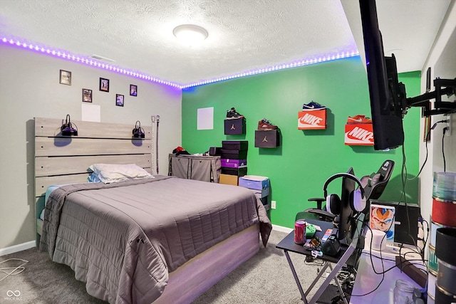10902 Jimmy Lake Dr, Indianapolis, IN 46239 - carpeted bedroom with a textured ceiling and baseboards