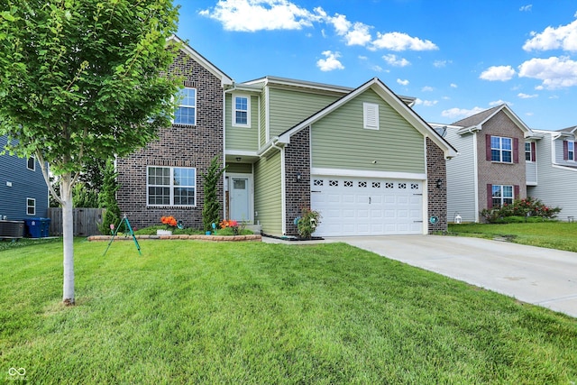 10902 Jimmy Lake Dr, Indianapolis, IN 46239 - traditional-style house with concrete driveway and brick siding
