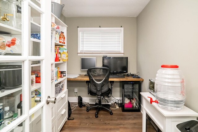 6180 Winnpeny Ln, Indianapolis, IN 46220 - office area with dark wood-type flooring