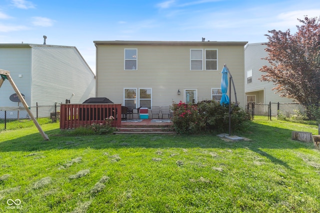 6608 Sonesta Dr, Indianapolis, IN 46217 - back of house with a wooden deck