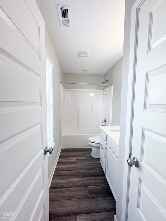 2358 S Stonehill Way, New Palestine, IN 46163 - bathroom with vanity, wood finished floors, and shower / bath combination