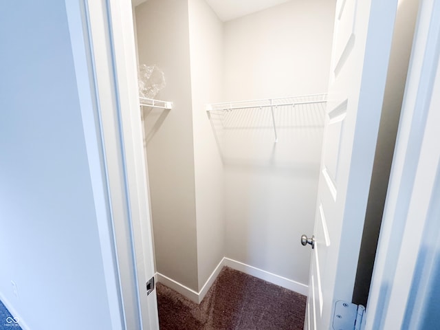 2358 S Stonehill Way, New Palestine, IN 46163 - spacious closet with dark colored carpet