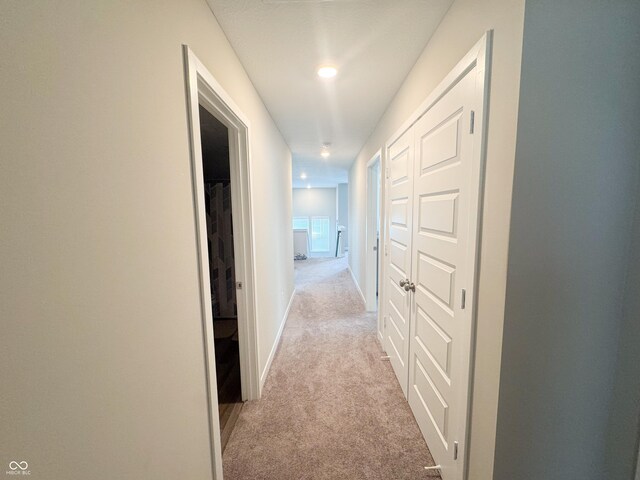 2358 S Stonehill Way, New Palestine, IN 46163 - corridor featuring light carpet and recessed lighting