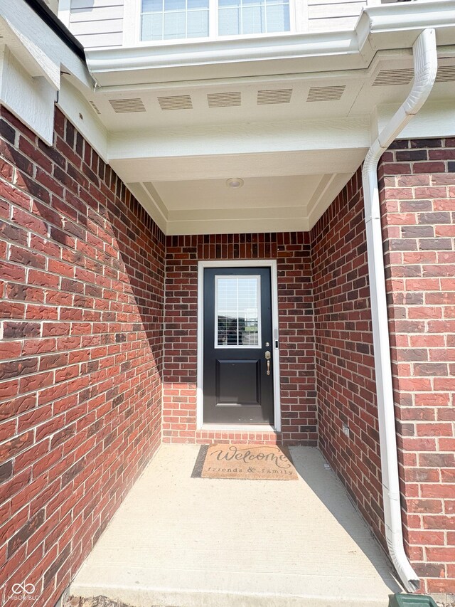 2358 S Stonehill Way, New Palestine, IN 46163 - property entrance with brick siding