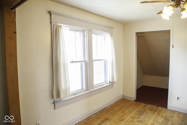 1115 N Kealing Ave, Indianapolis, IN 46201 - bonus room with a ceiling fan, light wood-type flooring, and baseboards