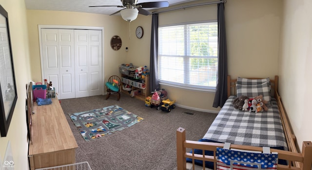 8926 Durban Ct, Indianapolis, IN 46234 - bedroom with carpet, a closet, and multiple windows