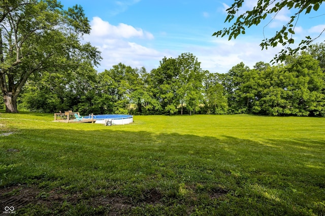 379 N Marion St, Morgantown, IN 46160 - view of grassy yard featuring an outdoor pool