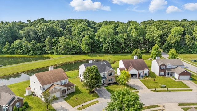 9949 Nightsong Ln, Avon, IN 46123 - aerial view of residential area featuring a large body of water