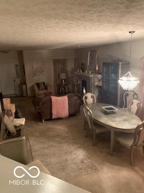 6730 NW Shanghai Cir, Indianapolis, IN 46268 - dining space featuring a textured ceiling