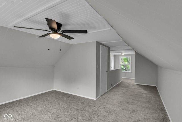 4708 Haverford Ave, Indianapolis, IN 46205 - bonus room featuring carpet, a ceiling fan, and lofted ceiling