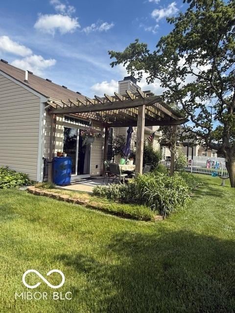 5304 Appleseed Way, Indianapolis, IN 46217 - rear view of house featuring a pergola and a patio