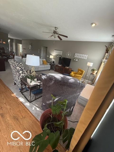 5304 Appleseed Way, Indianapolis, IN 46217 - living area with a ceiling fan