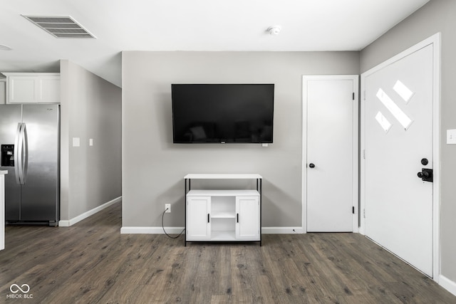 258 N Green Springs Rd, Indianapolis, IN 46214 - foyer with dark wood-style floors and baseboards