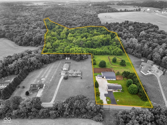 527 E 125 S, Williamsport, IN 47993 - aerial view of property's location featuring property parcel outlined