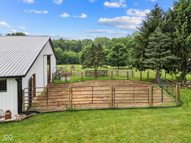 527 E 125 S, Williamsport, IN 47993 - view of yard with an exterior structure, an outdoor structure, and a view of countryside