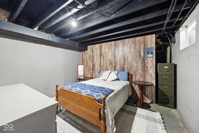527 E 125 S, Williamsport, IN 47993 - bedroom with unfinished concrete flooring