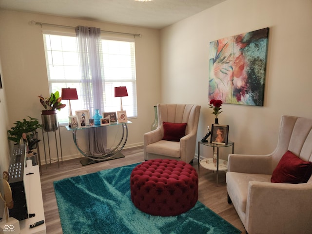 6731 Keepsake Dr, Whitestown, IN 46075 - sitting room featuring wood finished floors and baseboards