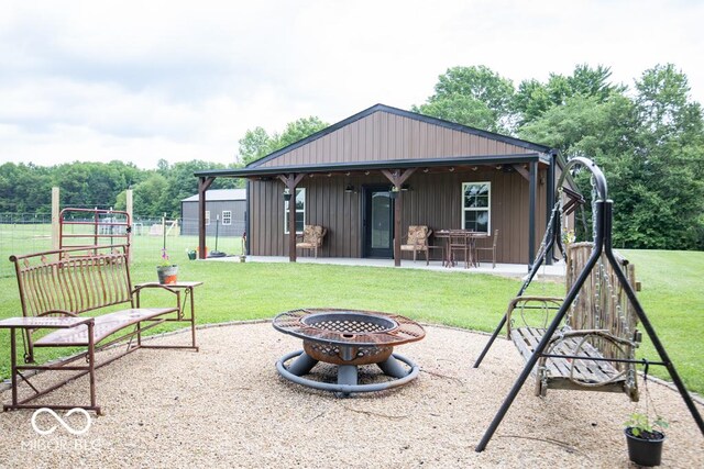 2640 E County Road 600 S, North Vernon, IN 47265 - exterior space featuring a fire pit and a patio