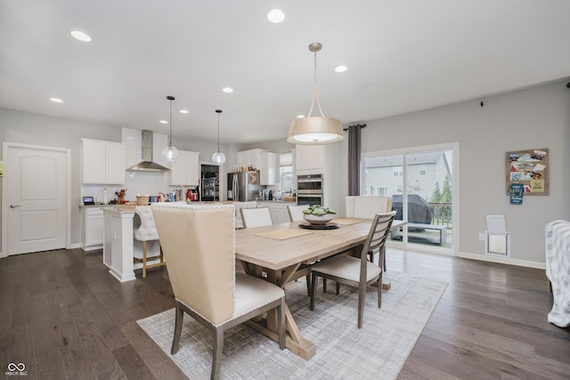 15598 Memorial Way, Fishers, IN 46037 - dining room with recessed lighting and dark wood finished floors