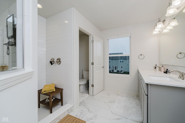 15598 Memorial Way, Fishers, IN 46037 - full bath with marble finish floors, walk in shower, and double vanity