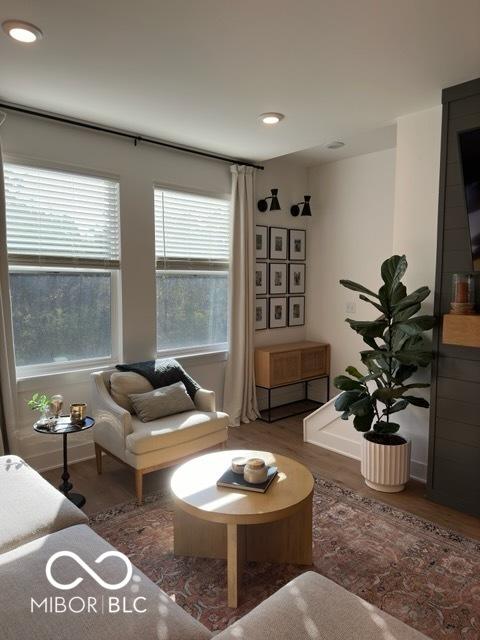 751 Switchyard Pl, Indianapolis, IN 46202 - living room with wood finished floors and recessed lighting