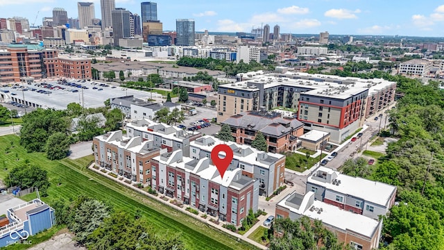 751 Switchyard Pl, Indianapolis, IN 46202 - drone / aerial view of skyline