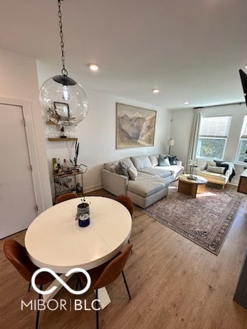 751 Switchyard Pl, Indianapolis, IN 46202 - living room with wood finished floors, recessed lighting, and baseboards
