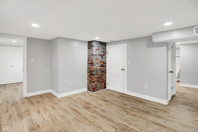 6644 Mcfarland Rd, Indianapolis, IN 46227 - finished below grade area with light wood-type flooring and recessed lighting