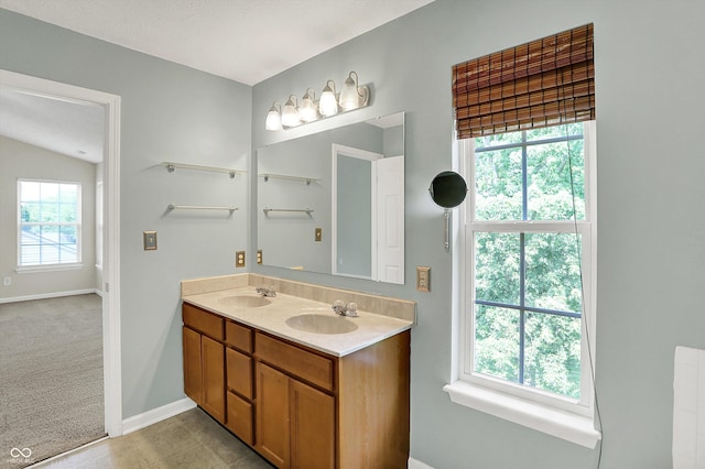 1343 Turfway Dr, Avon, IN 46123 - bathroom featuring double vanity and plenty of natural light