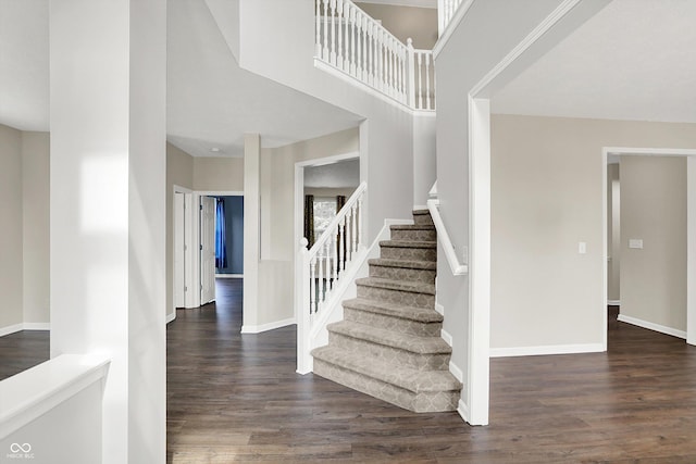 1343 Turfway Dr, Avon, IN 46123 - stairway with wood finished floors and baseboards