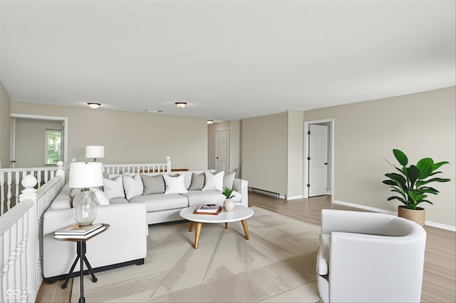 1343 Turfway Dr, Avon, IN 46123 - living area featuring light wood-style flooring and baseboards
