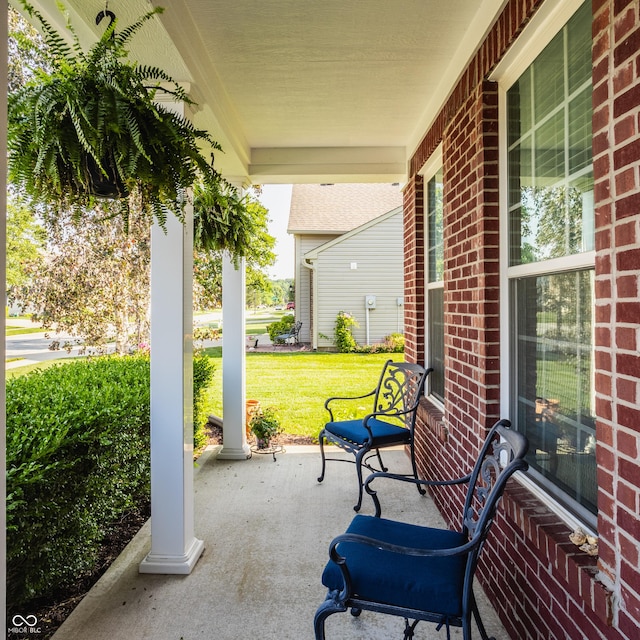 1343 Turfway Dr, Avon, IN 46123 - covered porch with a yard