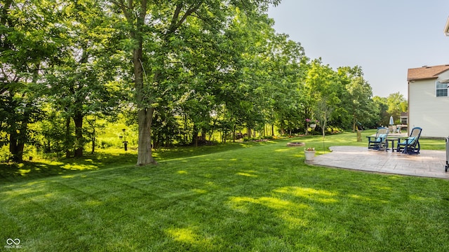 1343 Turfway Dr, Avon, IN 46123 - view of grassy yard featuring a patio and view of scattered trees