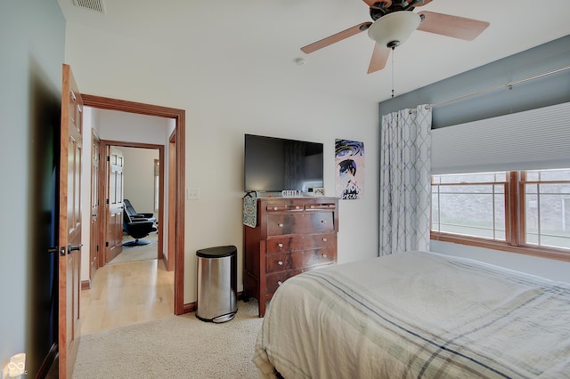214 W Stoney Trl, Greenfield, IN 46140 - carpeted bedroom featuring ceiling fan and baseboards