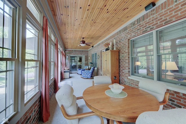 214 W Stoney Trl, Greenfield, IN 46140 - sunroom / solarium featuring a ceiling fan and plenty of natural light