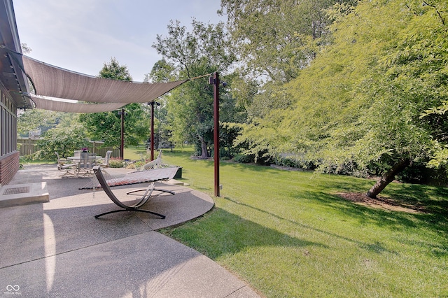 214 W Stoney Trl, Greenfield, IN 46140 - view of green lawn featuring a patio area